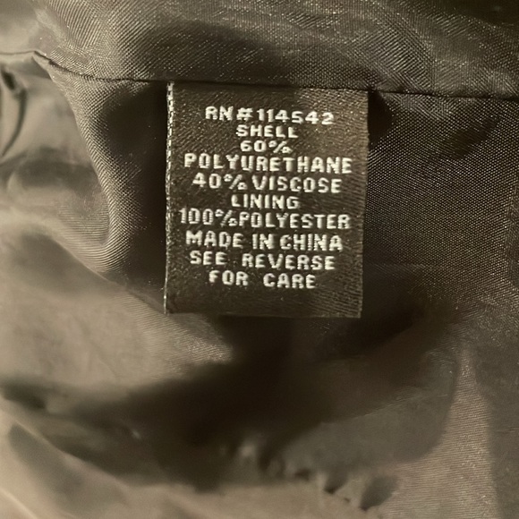 Women’s JouJou Brown Leather Jacket with Floral Print Size Medium - Picture 9 of 9